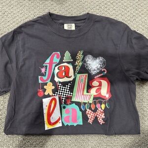 Fa La La Graphic Tee - Black